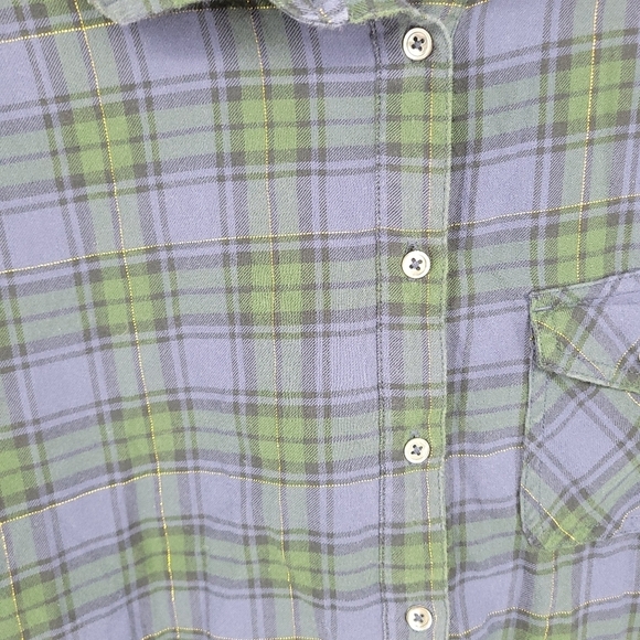 J.Crew Womens Button Up Plaid Green and Blue Long Sleeve Shirt Size S - Picture 5 of 8